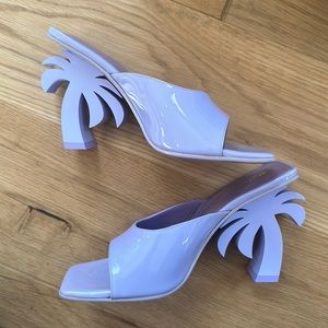 Palm angels purple palm tree sandals